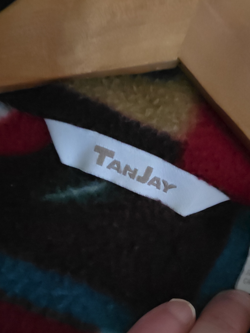 Vintage TanJay Fleece Zip Up Jacket/Sweater - Fall Theme - L - Picture 7 of 16